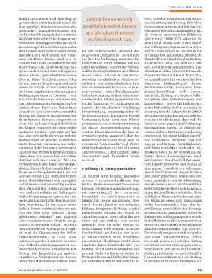 Vorschauseite 4: Selbstbestimmung, Bildung und Chancengerechtigkeit – Gräten, die im Hals stecken bleiben