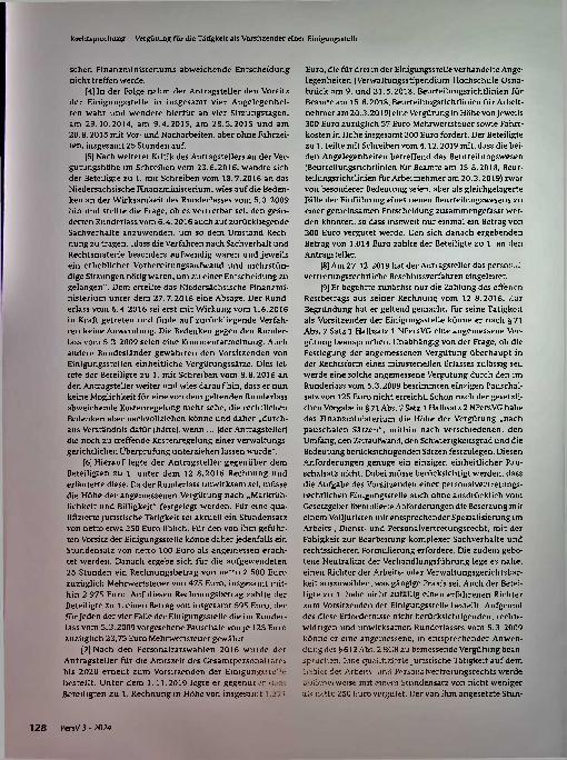 Vorschauseite 2: Zum Personalvertretungsrecht Vergütung für die Tätigkeit als Vorsitzender einer Einigungsstelle.