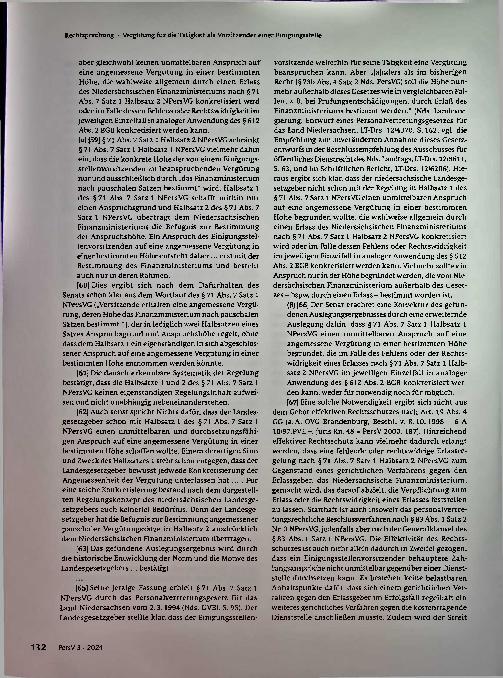 Vorschauseite 6: Zum Personalvertretungsrecht Vergütung für die Tätigkeit als Vorsitzender einer Einigungsstelle.