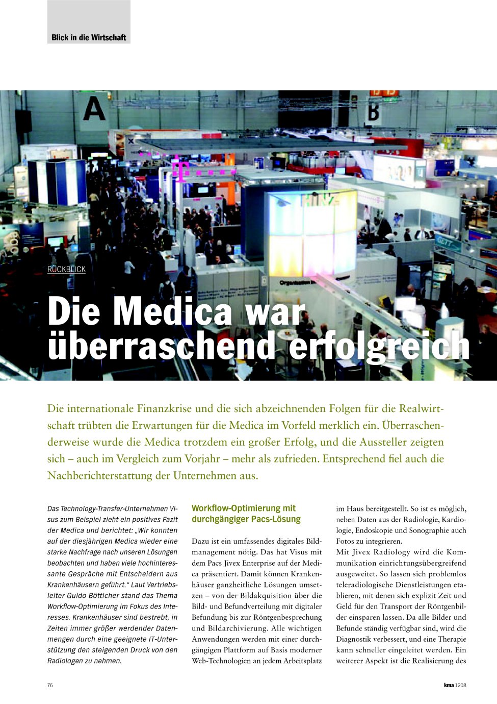 Vorschauseite 1: Die Medica war überraschend erfolgreich