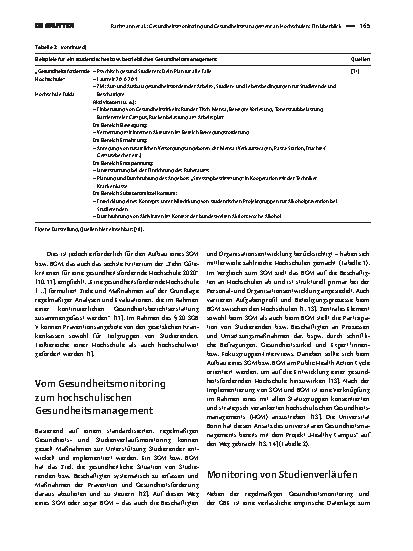 Vorschauseite 4: Gesundheitsmonitoring und Gesundheitsmanagement an Hochschulen: Ein Überblick