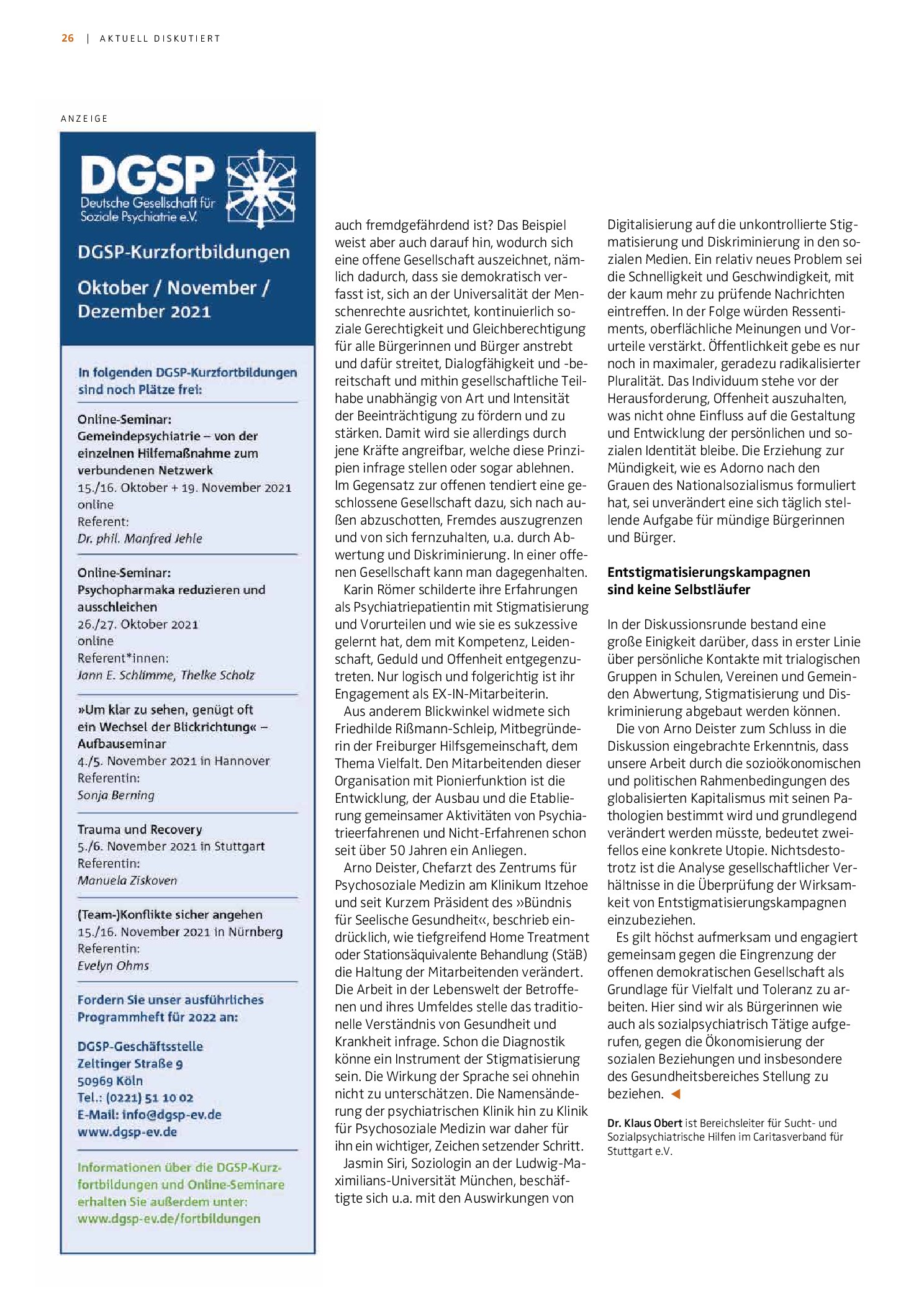Vorschauseite 2: Analoges und digitales Gedenken an T4 für Vielfalt und Toleranz in einer offenen Gesellschaft