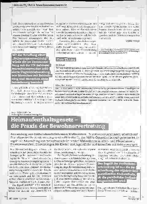Vorschauseite 4: HeimAufG, UbG und Erwachsenenschutzrecht