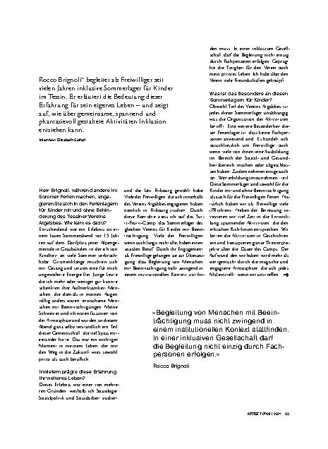 Vorschauseite 2: "In einer imaginären Welt einen gemeinsamen Rhythmus finden"