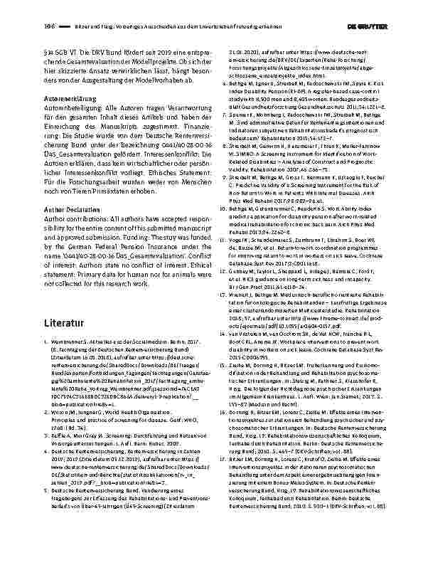 Vorschauseite 4: Vorzeitiges Ausscheiden aus dem Erwerbsleben frühzeitig erkennen