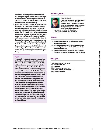 Vorschauseite 6: Aller Anfang ist gar nicht so schwer! Vorbereitung für einen gelungenen Einstieg in pflegetherapeutische Gruppen