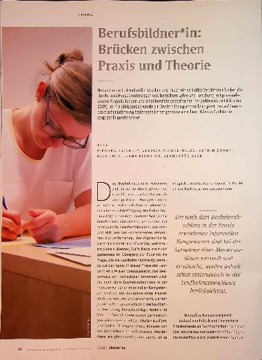 Vorschauseite 1: Berufsbildner*in: Brücken zwischen Praxis und Theorie