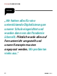 Vorschauseite 1: Wir hatten alles für eine unterstützende Digitalisierung an unserer Schule eingerichtet und wurden dann von der Pandemie überrollt.