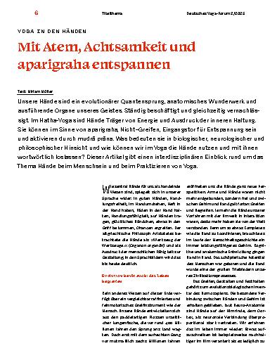 Vorschauseite 1: Mit Atem, Achtsamkeit und aparigraha entspannen