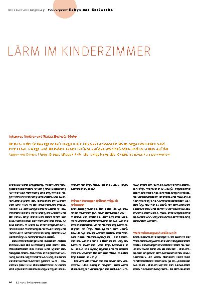 Vorschauseite 1: Lärm im Kinderzimmer