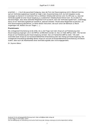 Vorschauseite 3: Zur Dauervergütung – § 292 Abs. 1 Nr. 3 und Abs. 3 FamFG