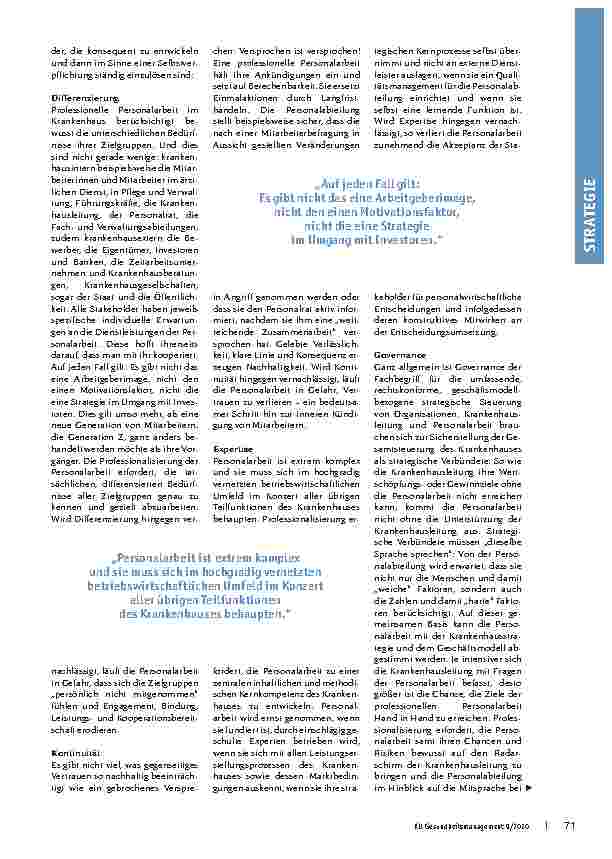 Vorschauseite 2: Die Qualität im Blick: Professionalisierungs-Check der Krankenhaus-Personalarbeit