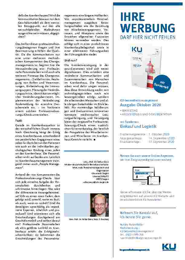 Vorschauseite 4: Die Qualität im Blick: Professionalisierungs-Check der Krankenhaus-Personalarbeit
