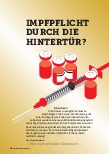 Vorschauseite 1: IMPFPFLICHT DURCH DIE HINTERTÜR?
