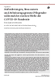 Vorschauseite 1: Anforderungen, Ressourcen und Arbeitsengagement Pflegender während der zweiten Welle der COVID-19-Pandemie