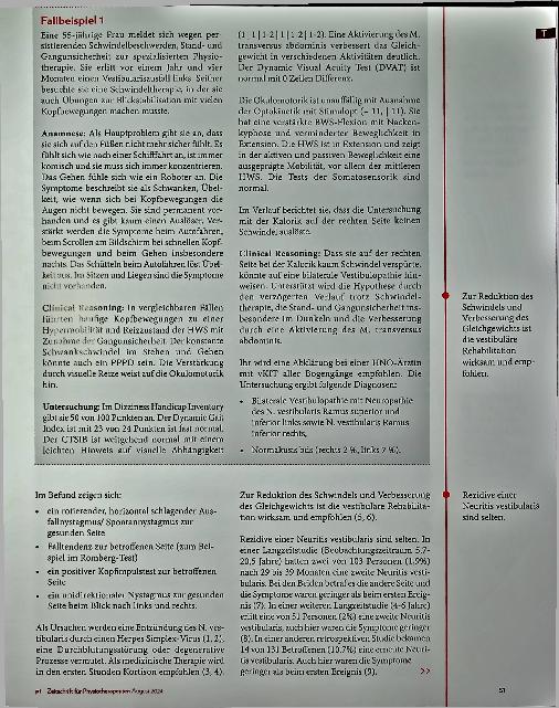 Vorschauseite 2: Nicht uni-, sondern bilaterale Vestibulopathie. Zwei Fallbeispiele mit spezieller Diagnostik.