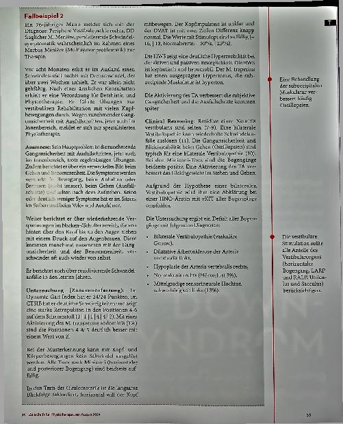 Vorschauseite 4: Nicht uni-, sondern bilaterale Vestibulopathie. Zwei Fallbeispiele mit spezieller Diagnostik.