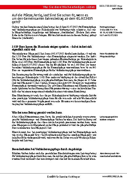 Vorschauseite 5: Beraterbrief Pflege Heft 8-2025
