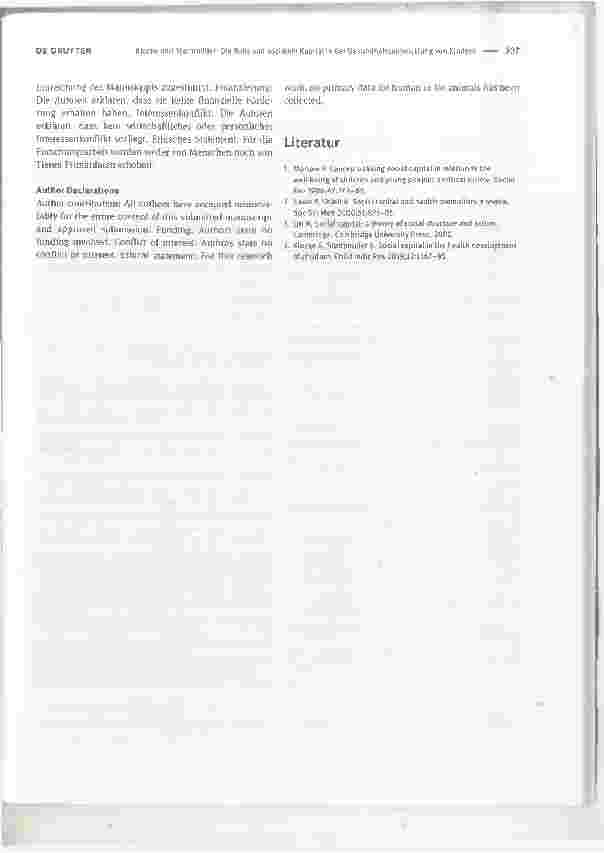 Vorschauseite 4: Die Rolle von sozialem Kapital in der Gesundheitsentwicklung von Kindern