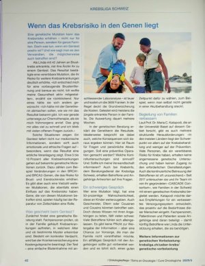 Vorschauseite 1: Wenn das Krebsrisiko in den Genen liegt