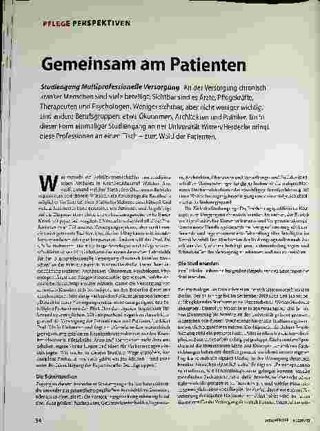 Vorschauseite 1: "Gemeinsam am Patienten"