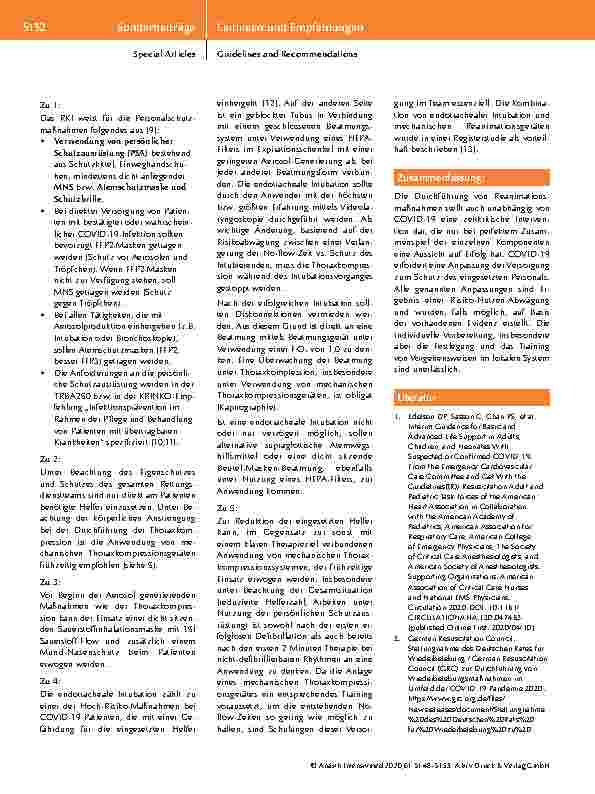 Vorschauseite 5: COVID-19 und Herz-Kreislauf-Stillstand