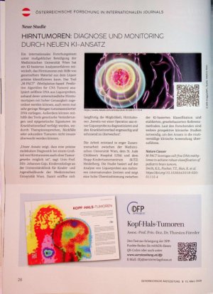 Vorschauseite 1: Hirntumoren: Diagnose und Monitoring durch neuen KI - Ansatz
