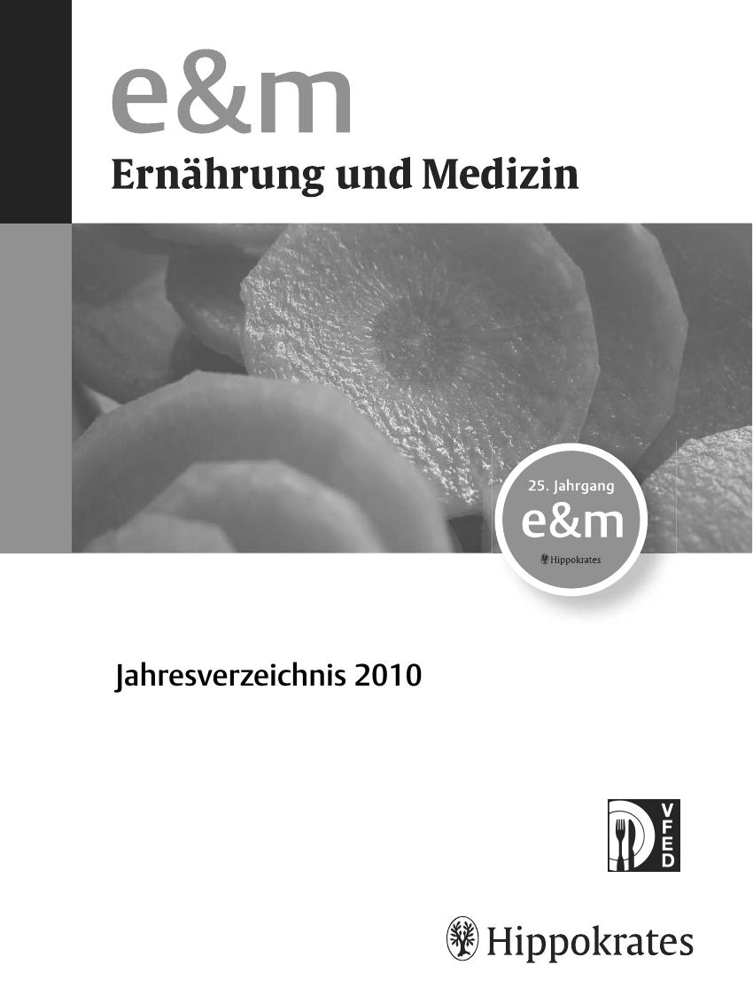 Vorschauseite 1: Jahresverzeichnis 2010