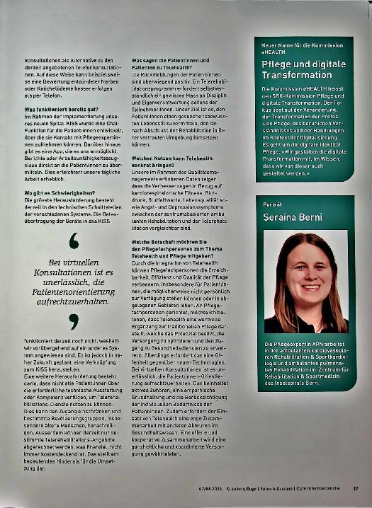 Vorschauseite 2: Telehealth und Pflege