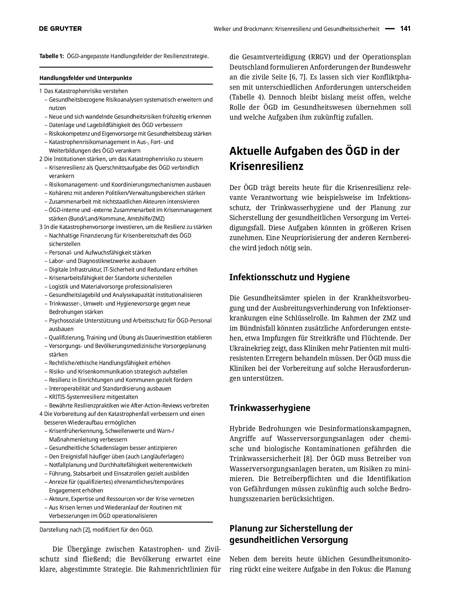 Vorschauseite 2: Krisenresilienz und Gesundheitssicherheit: Wie können sich ÖGD-Landesbehörden und Gesundheitsämter vorbereiten?