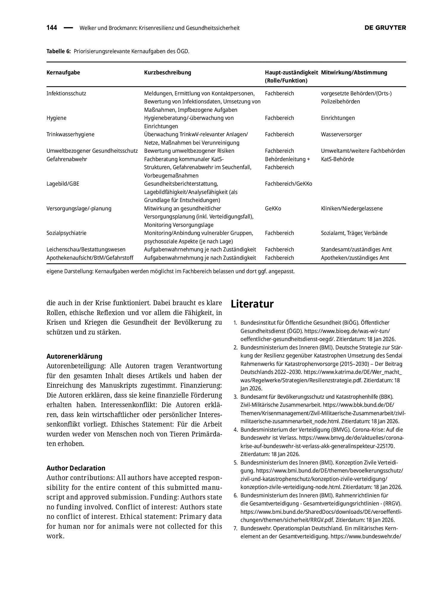 Vorschauseite 5: Krisenresilienz und Gesundheitssicherheit: Wie können sich ÖGD-Landesbehörden und Gesundheitsämter vorbereiten?
