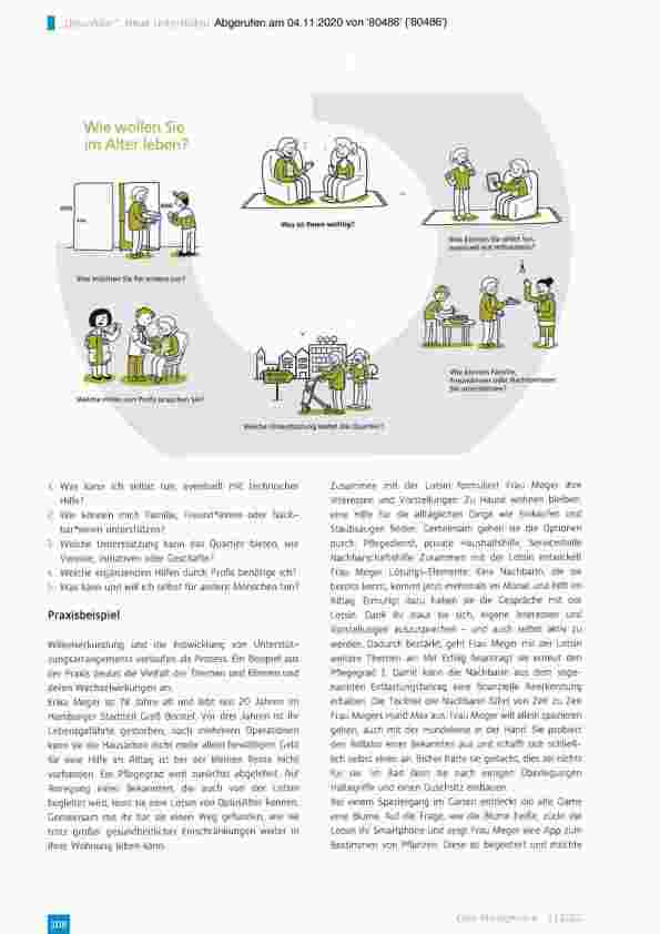 Vorschauseite 3: "QplusAlter": Neue Unterstützungsformen im Quartier für ältere Menschen und pflegende Angehörige