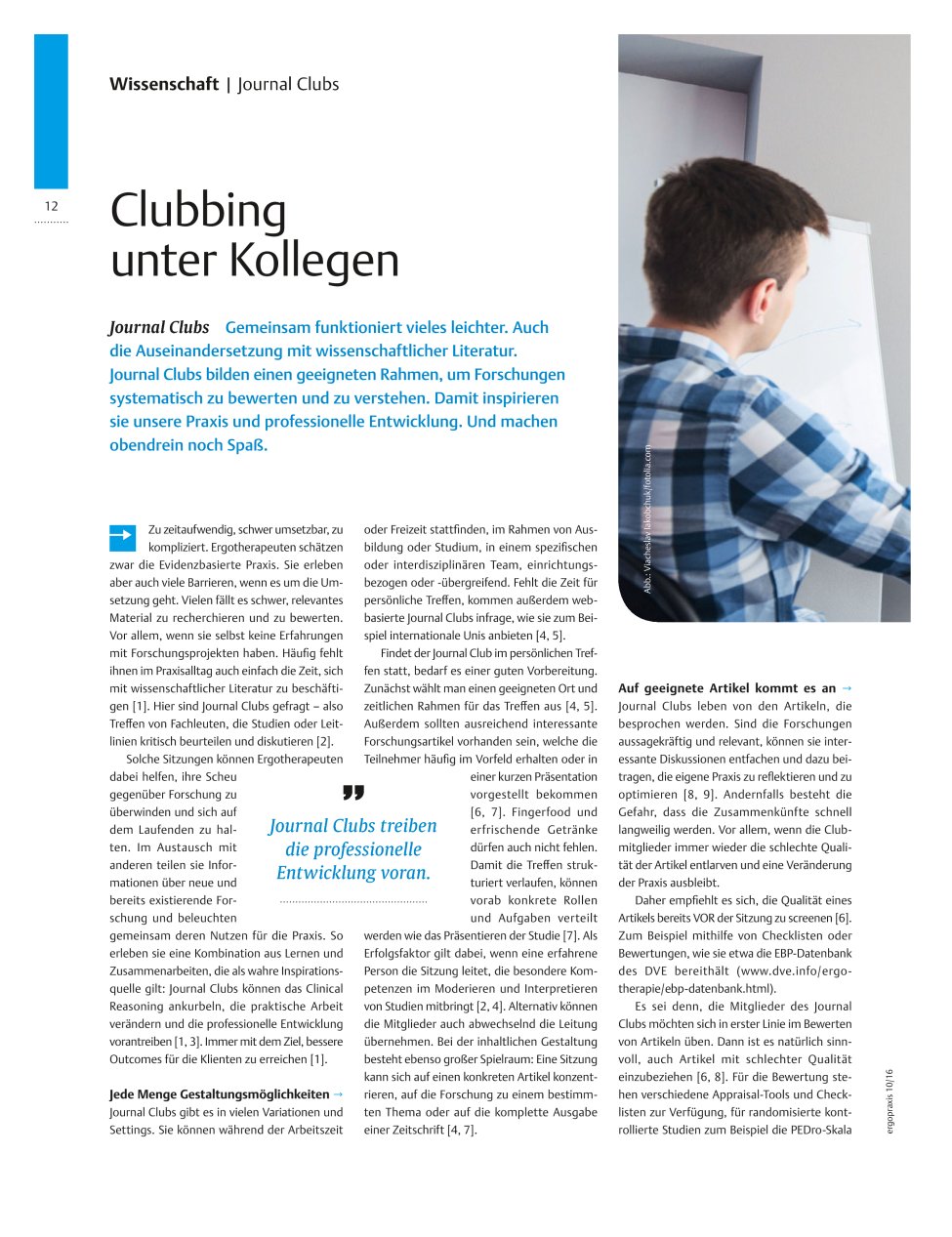 Vorschauseite 1: Journal Clubs ? Clubbing unter Kollegen