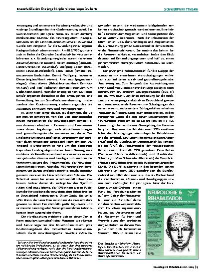 Vorschauseite 5: Neurorehabilitation: Eine junge Disziplin mit einer langen Geschichte