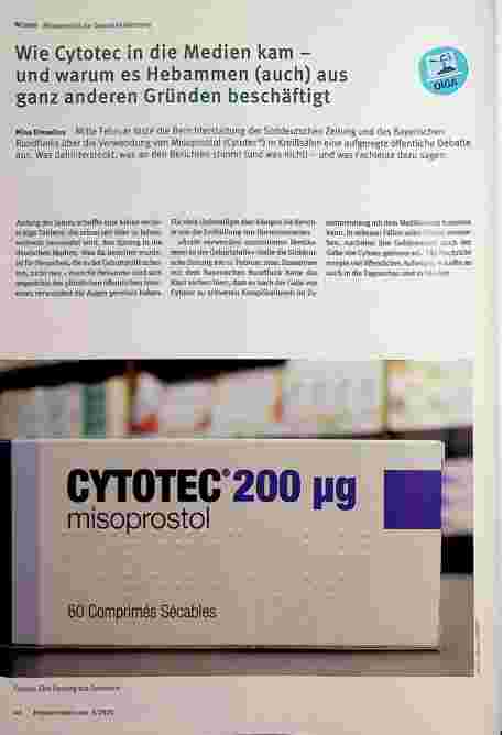 Vorschauseite 1: Wie Cytotec in die Medien kam - und warum es Hebammen (auch) aus ganz anderen Gründen beschäftigt
