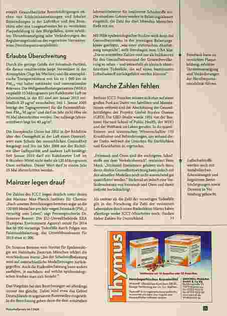 Vorschauseite 3: Immer mehr Menschen erkranken an verschmutzter Luft.