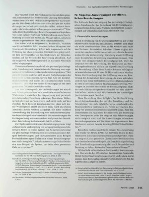 Vorschauseite 3: Zur Dysfunktionalität dienstlicher Beurteilungen