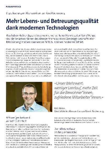 Vorschauseite 1: Mehr Lebensund Betreuungsqualität dank modernen Technologien