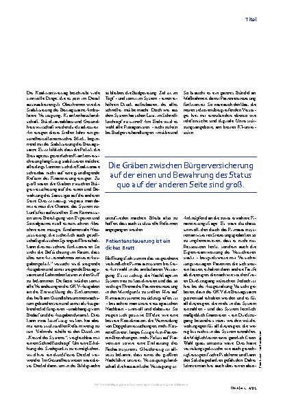 Vorschauseite 2: Koalitionsvertrag Eine gesundheitsökonomische Ersteinschätzung