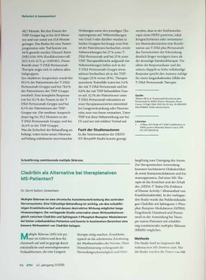 Vorschauseite 1: Cladribin als Alternative bei therapienaiven MS-Patienten?