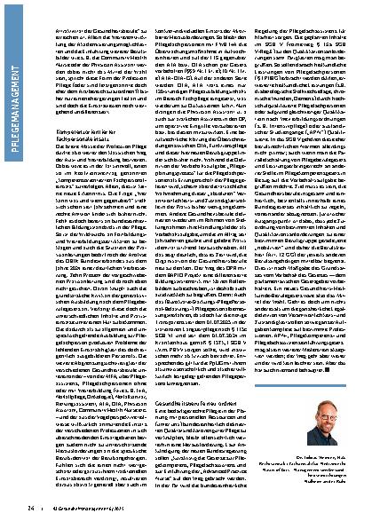 Vorschauseite 2: 64 Jahre Pflegenotstand Heilbringer Pflegekompetenzgesetz?