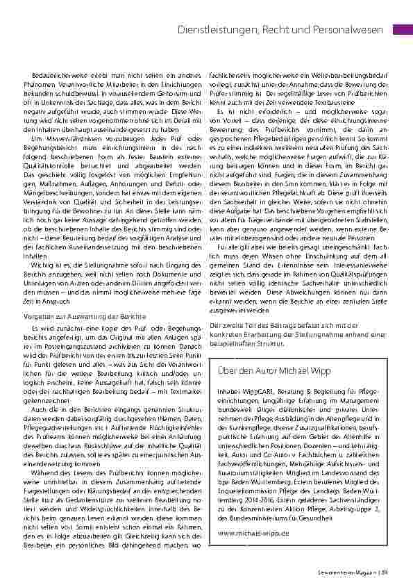 Vorschauseite 3: Stellungnahmen auf Begehungsund Prüfberichte