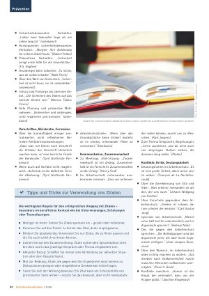 Vorschauseite 3: Zitate als Werkzeug und Hilfe für Sicherheitsbeauftragte Die Wahrheit in einem Satz