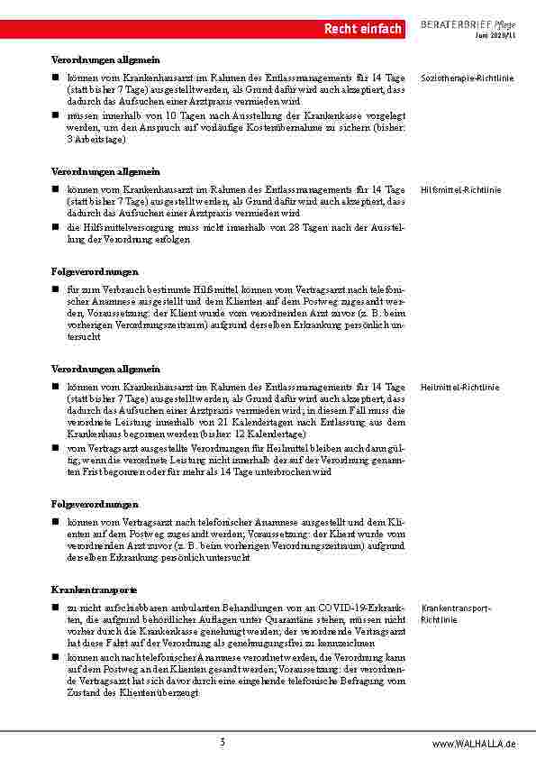 Vorschauseite 3: GBA verlängert COVID 19-Sonderregelungen bis zum 30. 06. 2020!