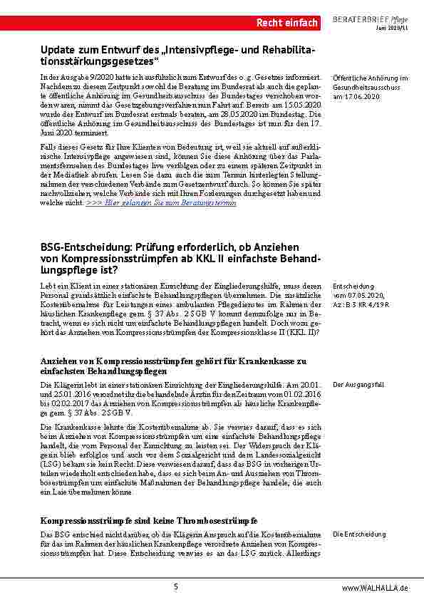 Vorschauseite 5: GBA verlängert COVID 19-Sonderregelungen bis zum 30. 06. 2020!