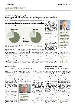 Vorschauseite 1: Weniger nicht refinanzierte Organisationszeiten