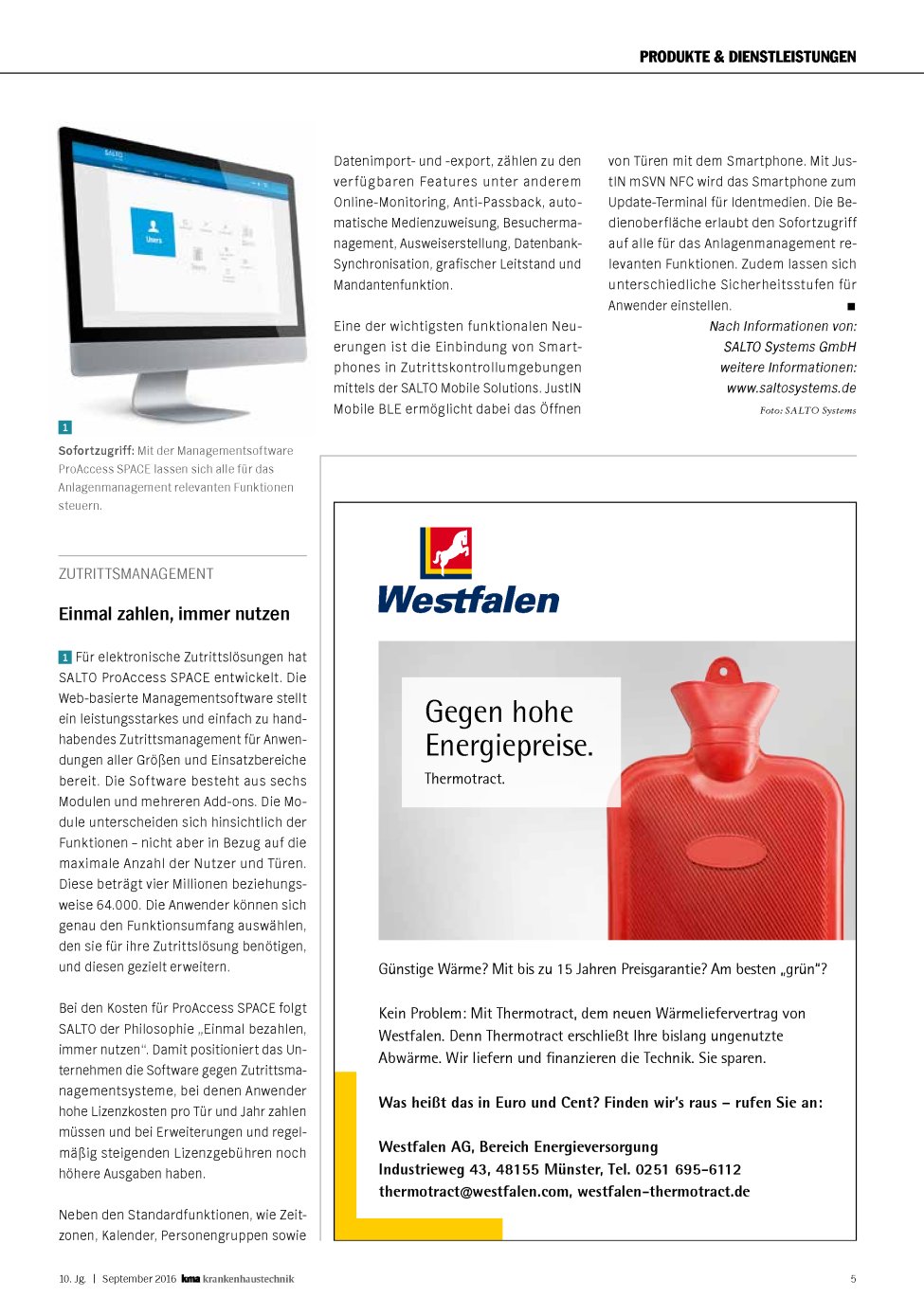 Vorschauseite 1: Zutrittsmanagement: Einmal zahlen, immer nutzen