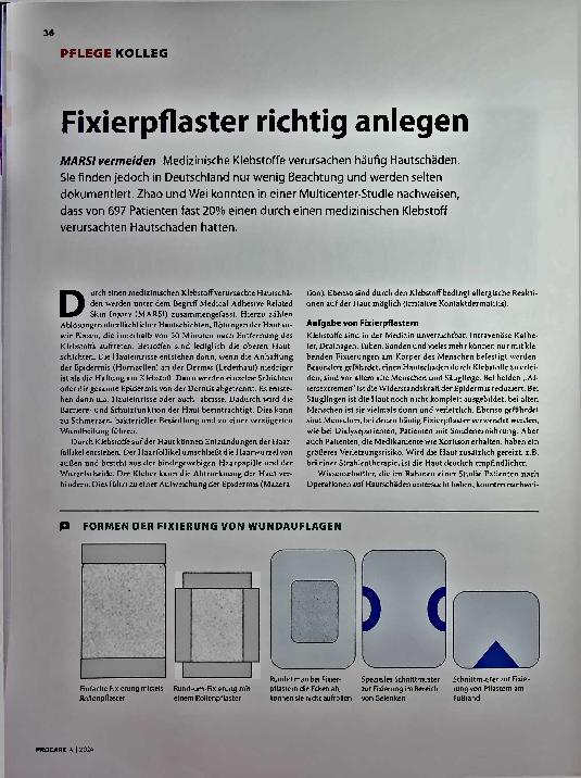 Vorschauseite 1: Fixierpflaster richtig anlegen