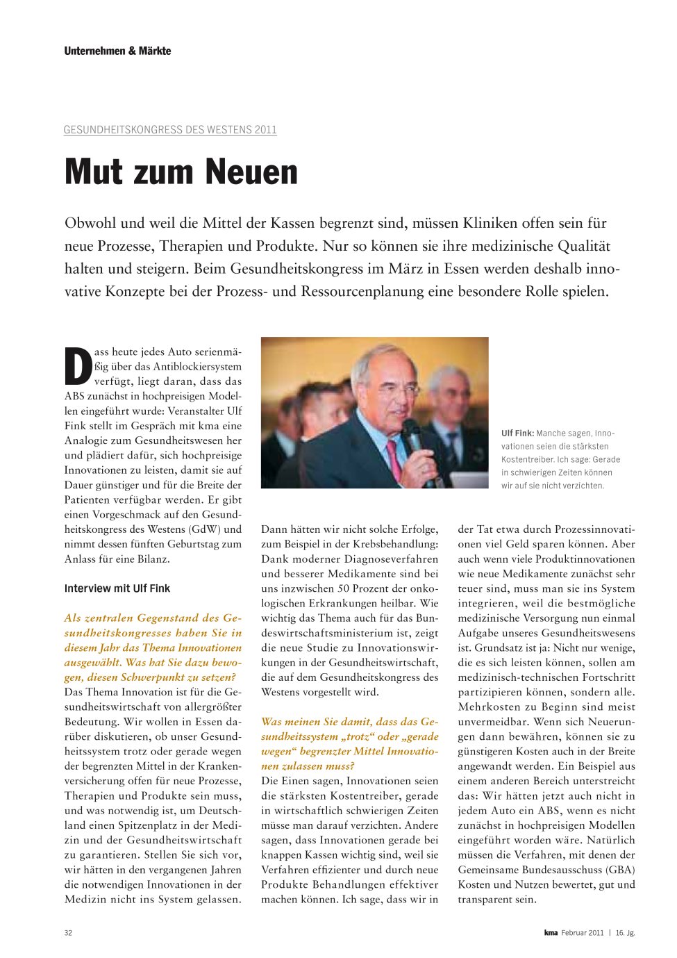 Vorschauseite 1: Mut zum Neuen