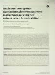 Vorschauseite 1: Implementierung eines neonatalen Schmerzassessmentinstruments auf einer neonatologischen Intensivstation